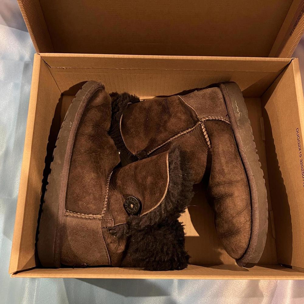 UGG Kids Bailey Button Chocolate Boot